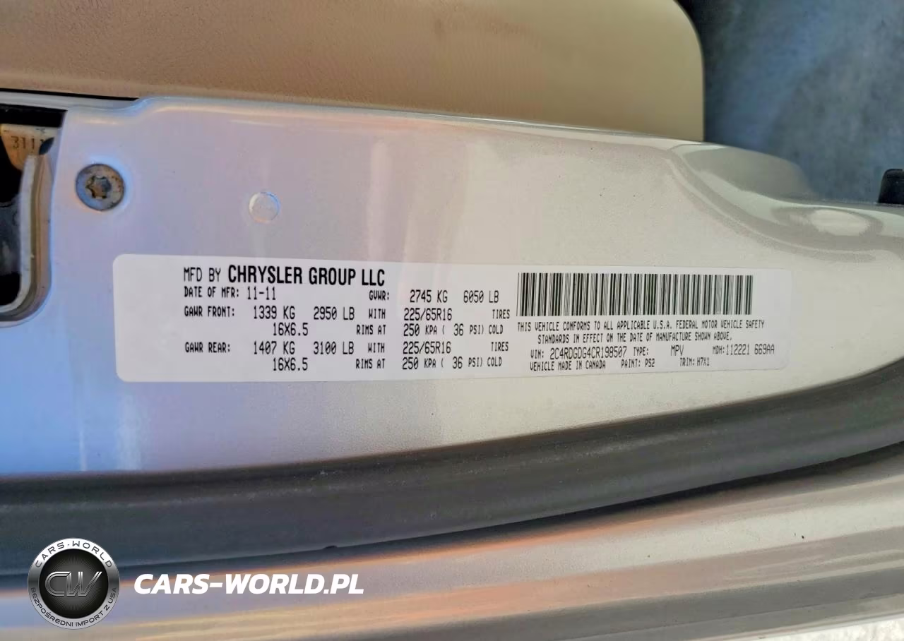 2012 Dodge Grand Caravan Crew VIN:2C4RDGDG4CR198507 - 13