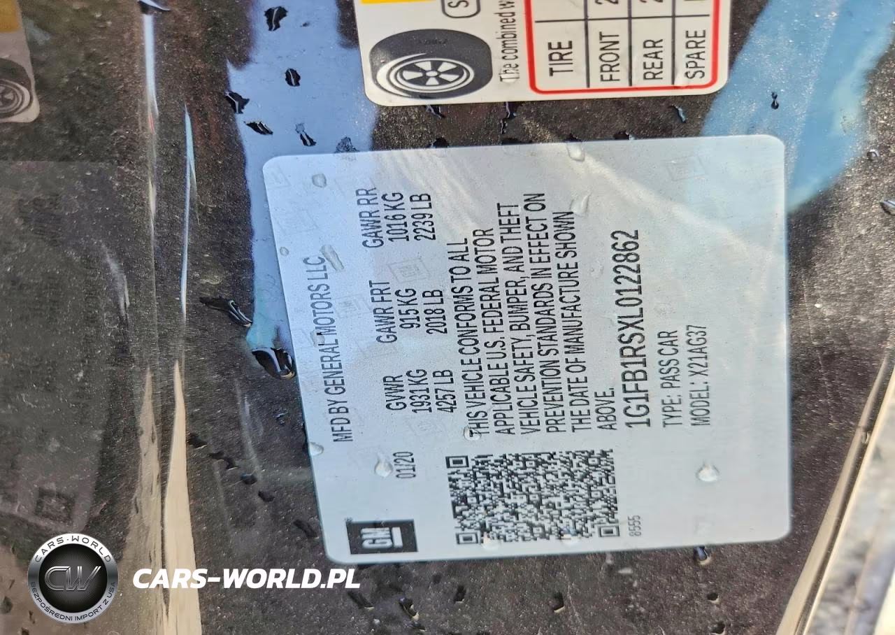 2020 Chevrolet Camaro Ls VIN:1G1FB1RSXL0122862 - 13