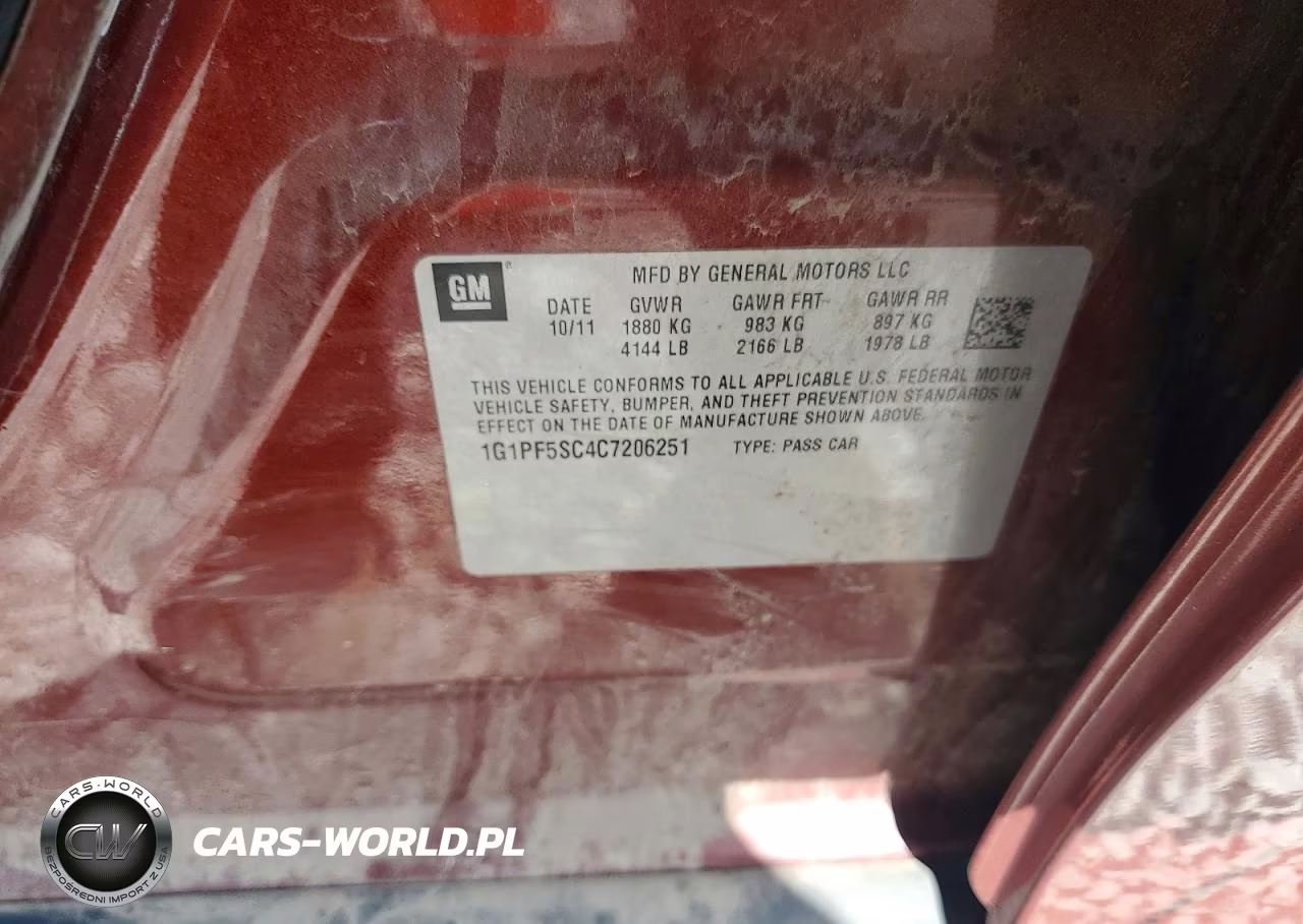 2012 Chevrolet Cruze Lt VIN:1G1PF5SC4C7206251 - 13