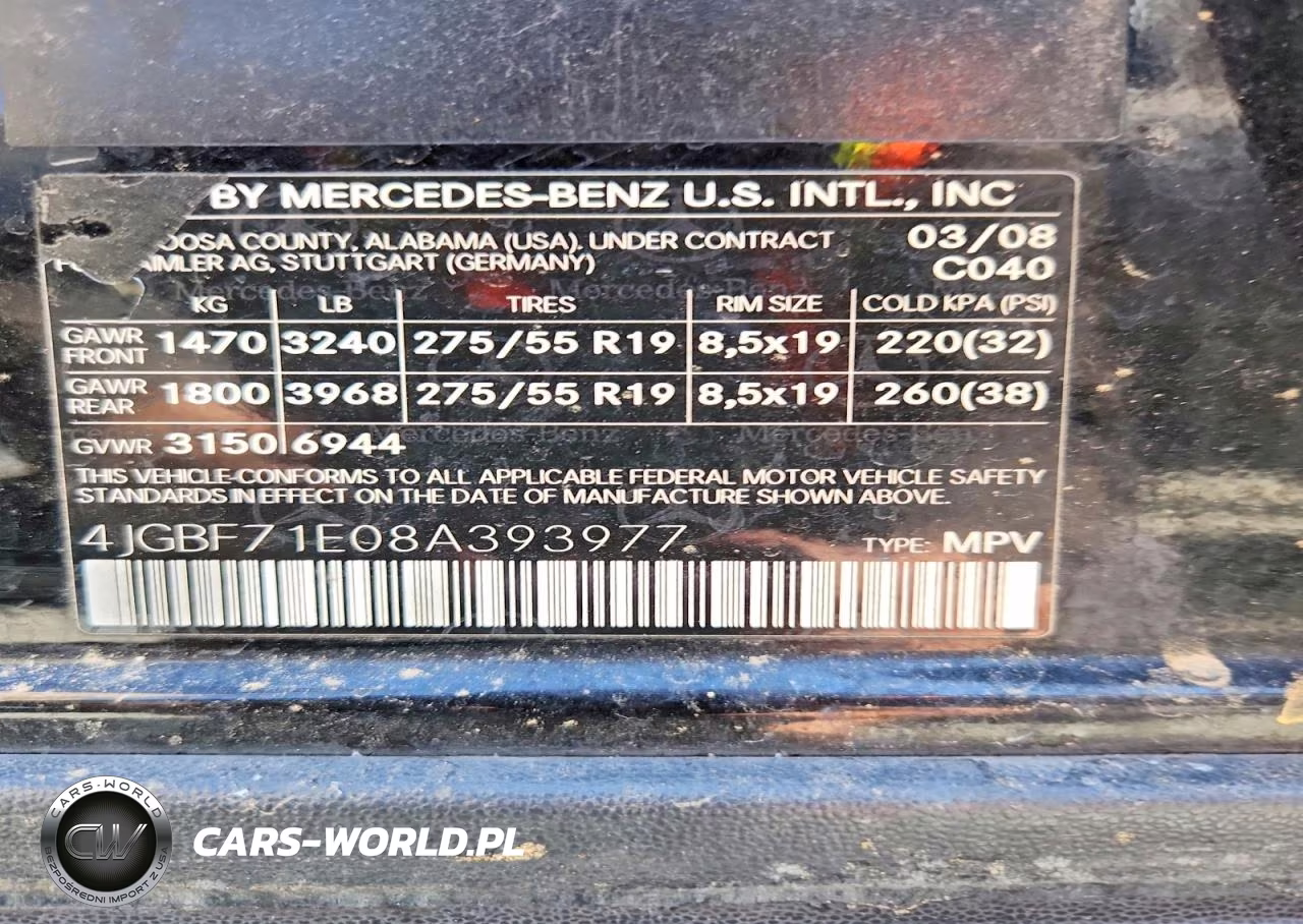 2008 Mercedes-Benz Gl 450 4Matic VIN:4JGBF71E08A393977 - 12