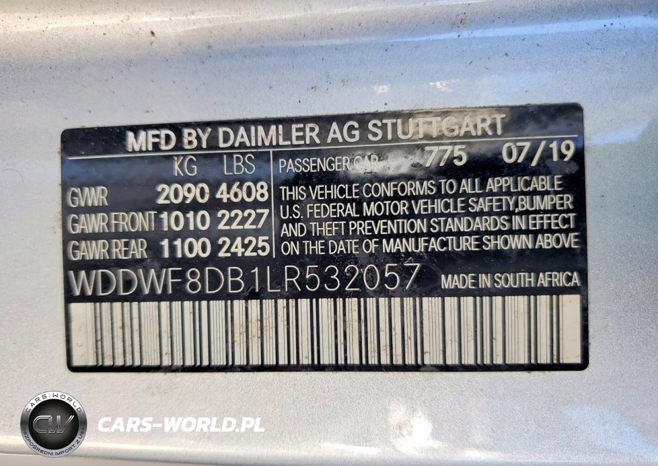2020 Mercedes-Benz C 300 VIN:WDDWF8DB1LR532057 - 13