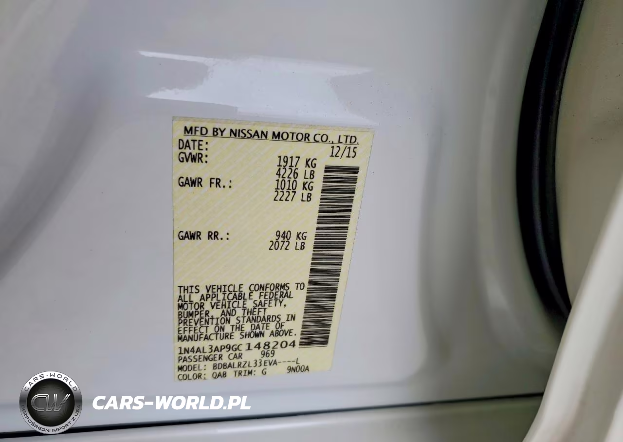 2016 Nissan Altima 2.5 Sl VIN:1N4AL3AP9GC148204 - 12