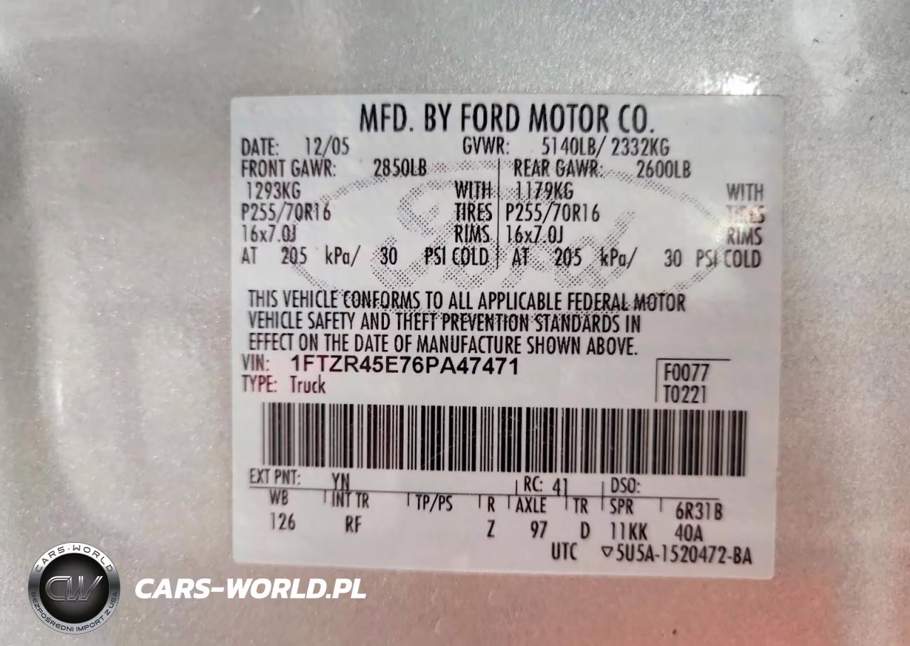 2006 Ford Ranger Super Cab VIN:1FTZR45E76PA47471 - 13