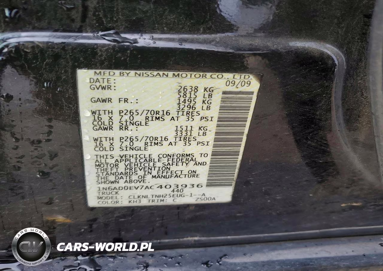 2010 Nissan Frontier Se V6 VIN:1N6AD0EV7AC403936 - 12