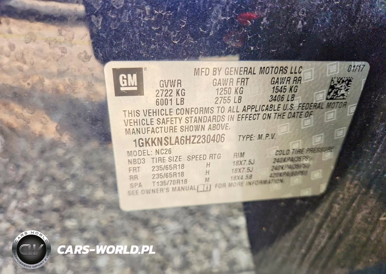 2017 GMC Acadia Sle VIN:1GKKNSLA6HZ230406 - 13