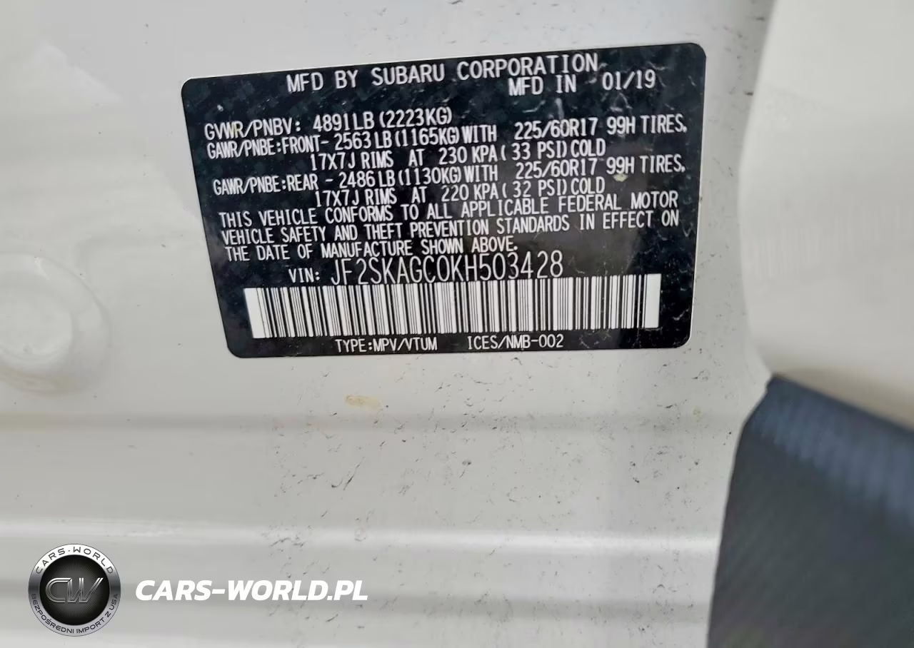 2019 Subaru Forester Premium VIN:JF2SKAGC0KH503428 - 14