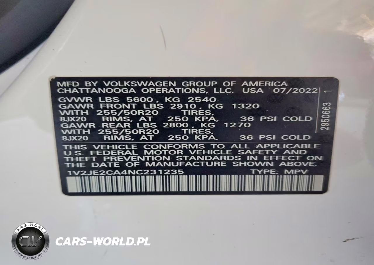 2022 Volkswagen Atlas Cross Sport Se VIN:1V2JE2CA4NC231235 - 12