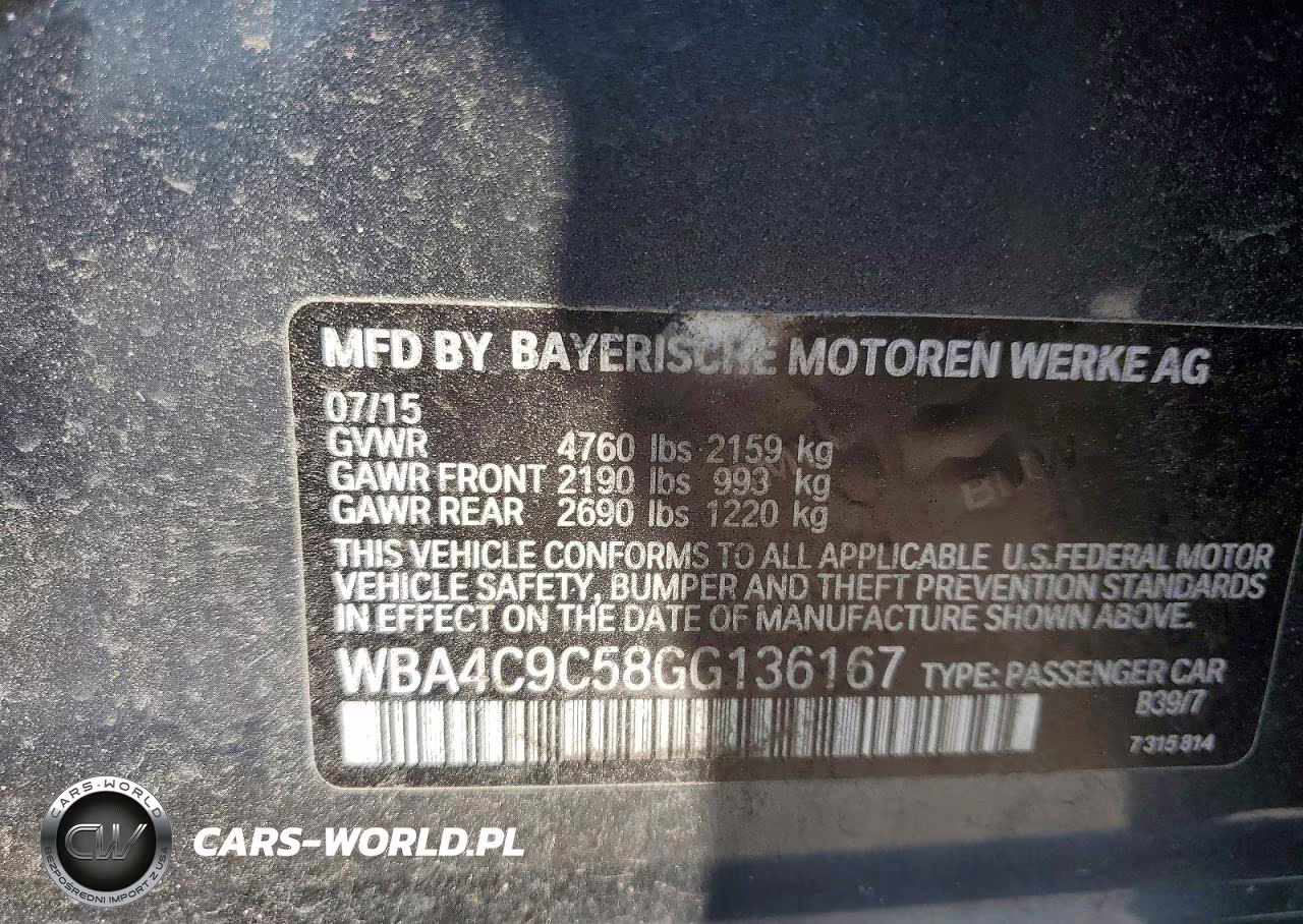 2016 BMW 428 Xi Gran Coupe Sulev VIN:WBA4C9C58GG136167 - 12