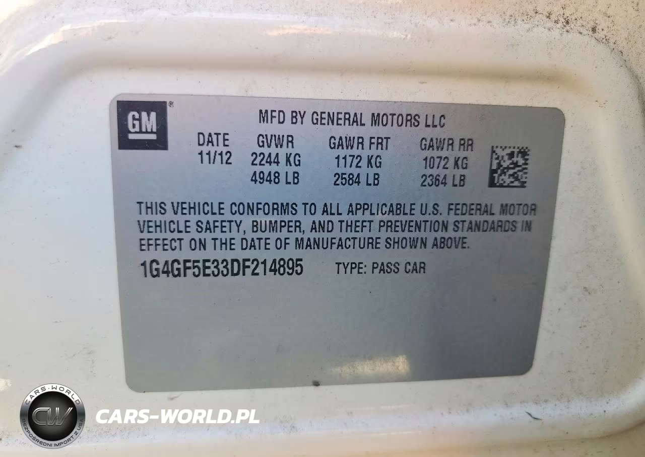 2013 Buick Lacrosse Premium VIN:1G4GF5E33DF214895 - 13
