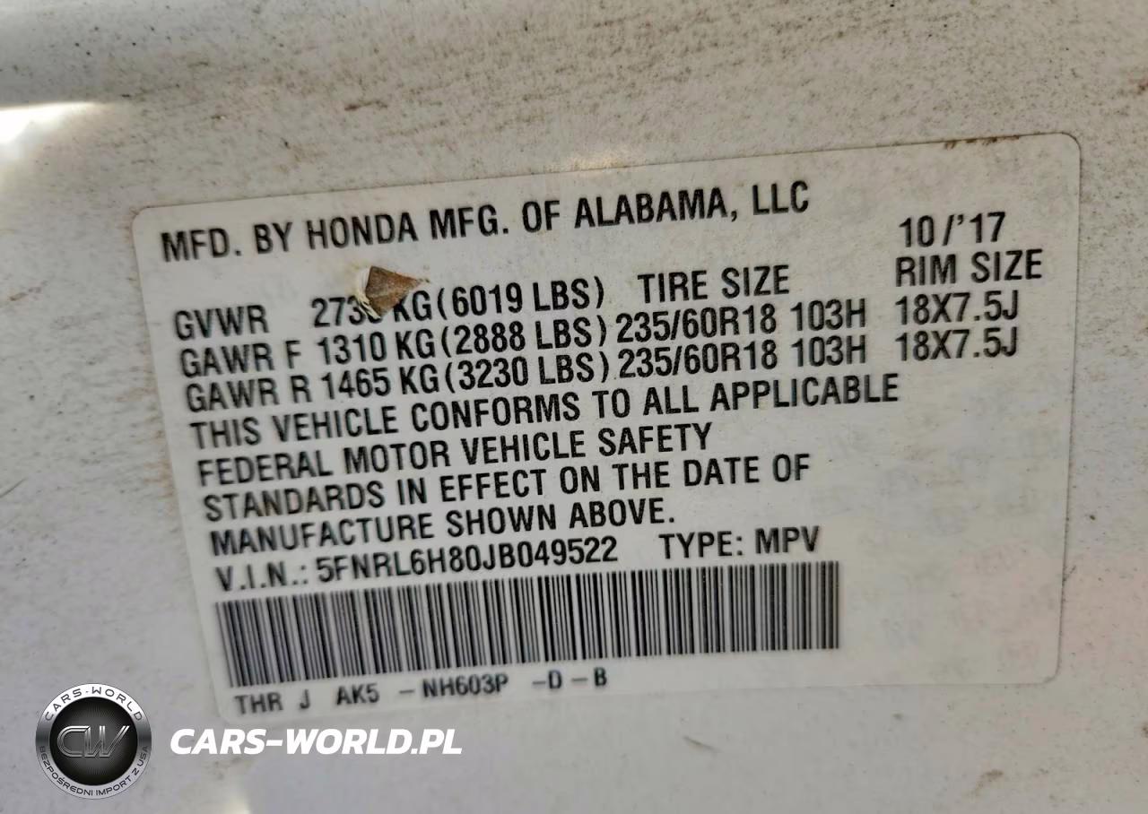 2018 Honda Odyssey Touring VIN:5FNRL6H80JB049522 - 13