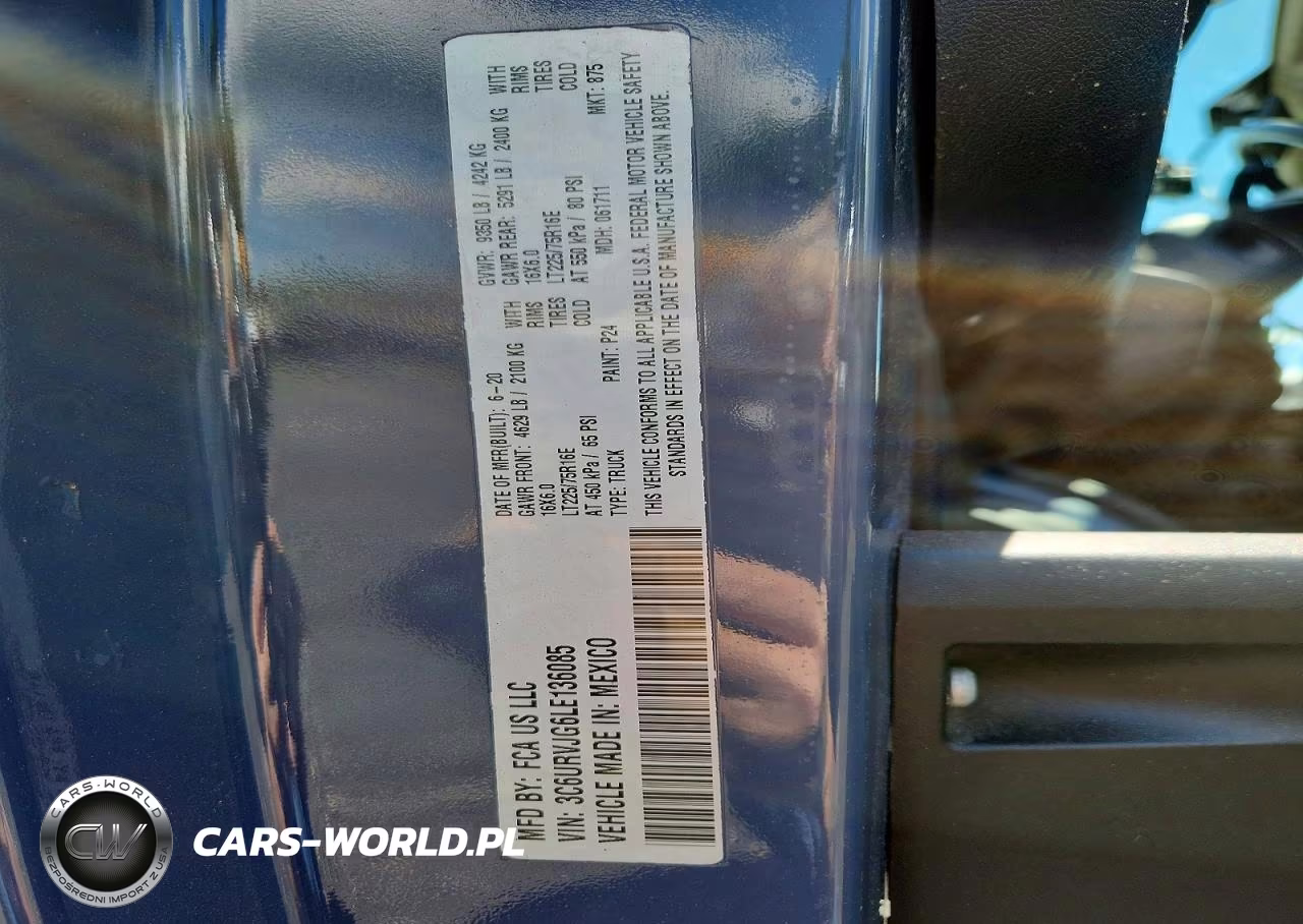 2020 Ram Promaster 3500 Delivery Van VIN:3C6URVJG6LE136085 - 13