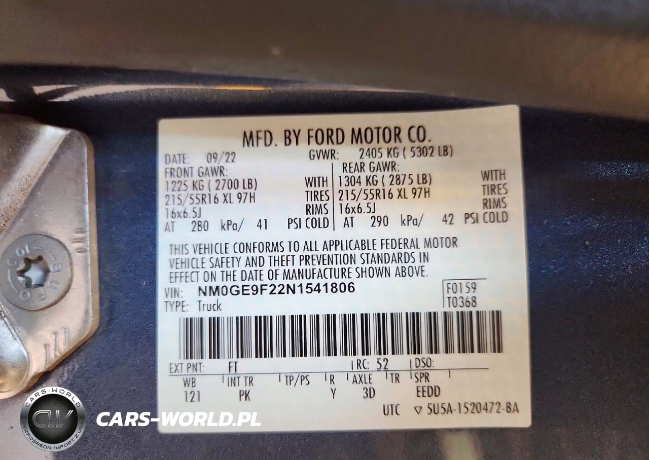 2022 Ford Transit Connect Xlt VIN:NM0GE9F22N1541806 - 13