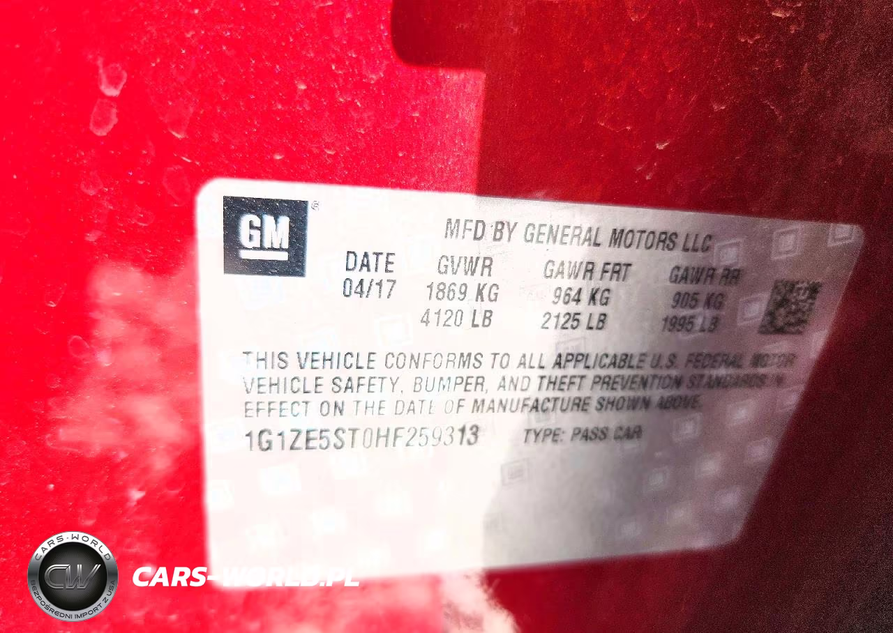 2017 Chevrolet Malibu Lt VIN:1G1ZE5ST0HF259313 - 12