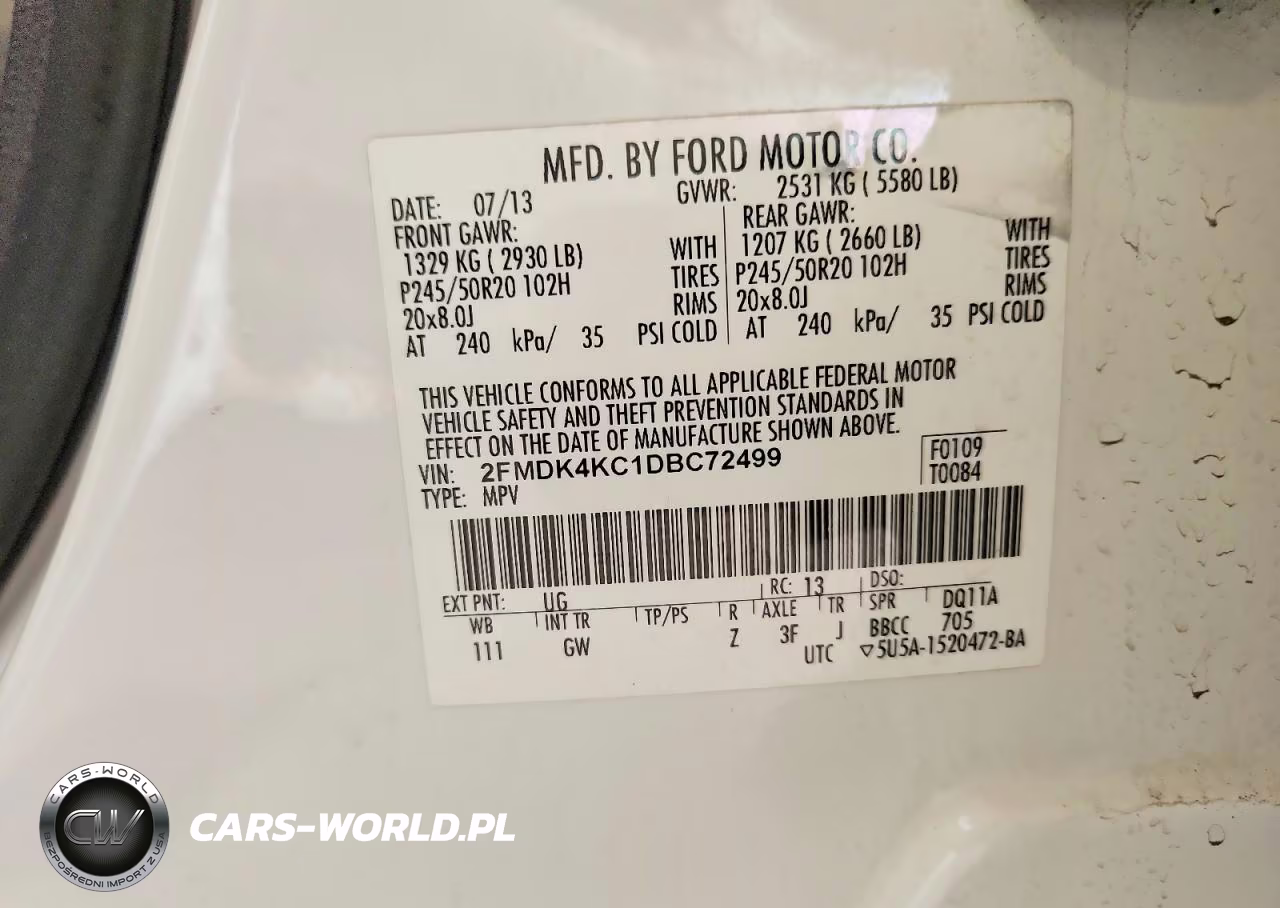 2013 Ford Edge Limited VIN:2FMDK4KC1DBC72499 - 13