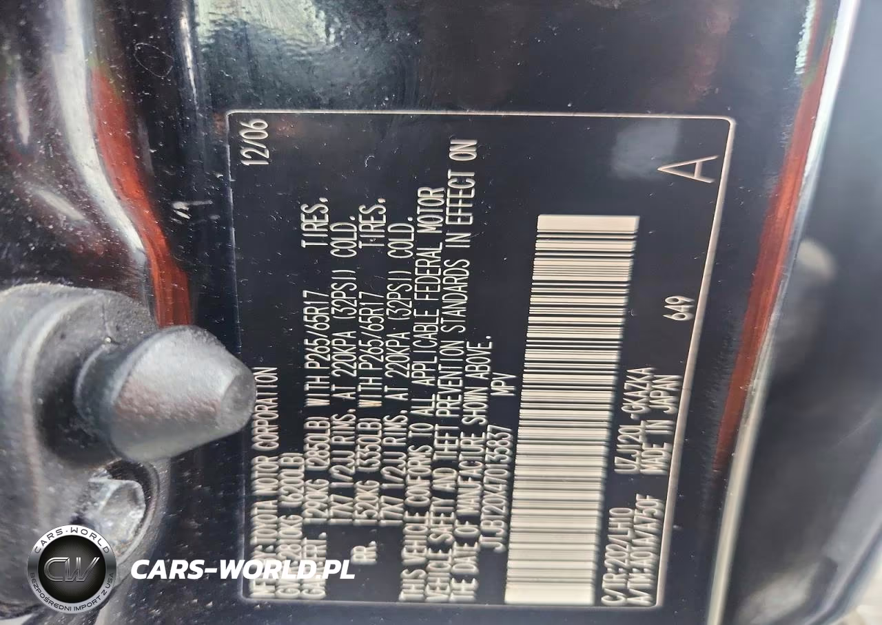 2007 Lexus Gx 470 VIN:JTJBT20X470135837 - 13