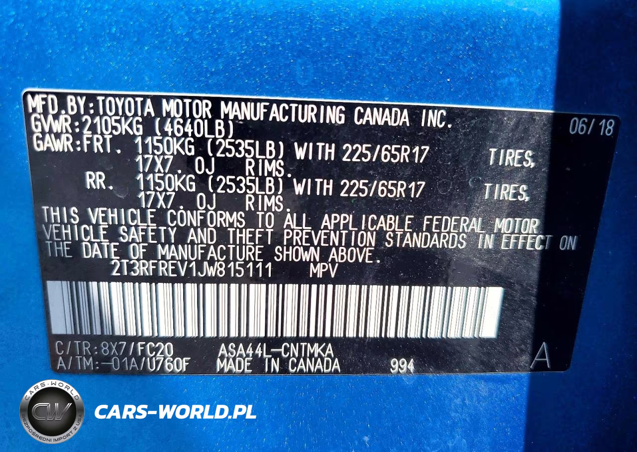 2018 Toyota Rav4 Xle VIN:2T3RFREV1JW815111 - 14