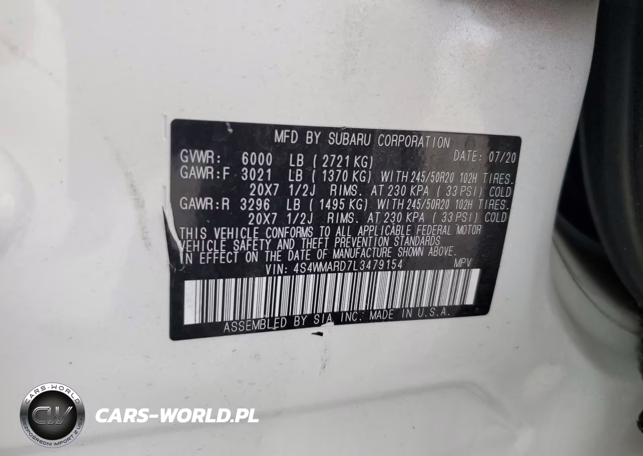2020 Subaru Ascent Touring VIN:4S4WMARD7L3479154 - 12