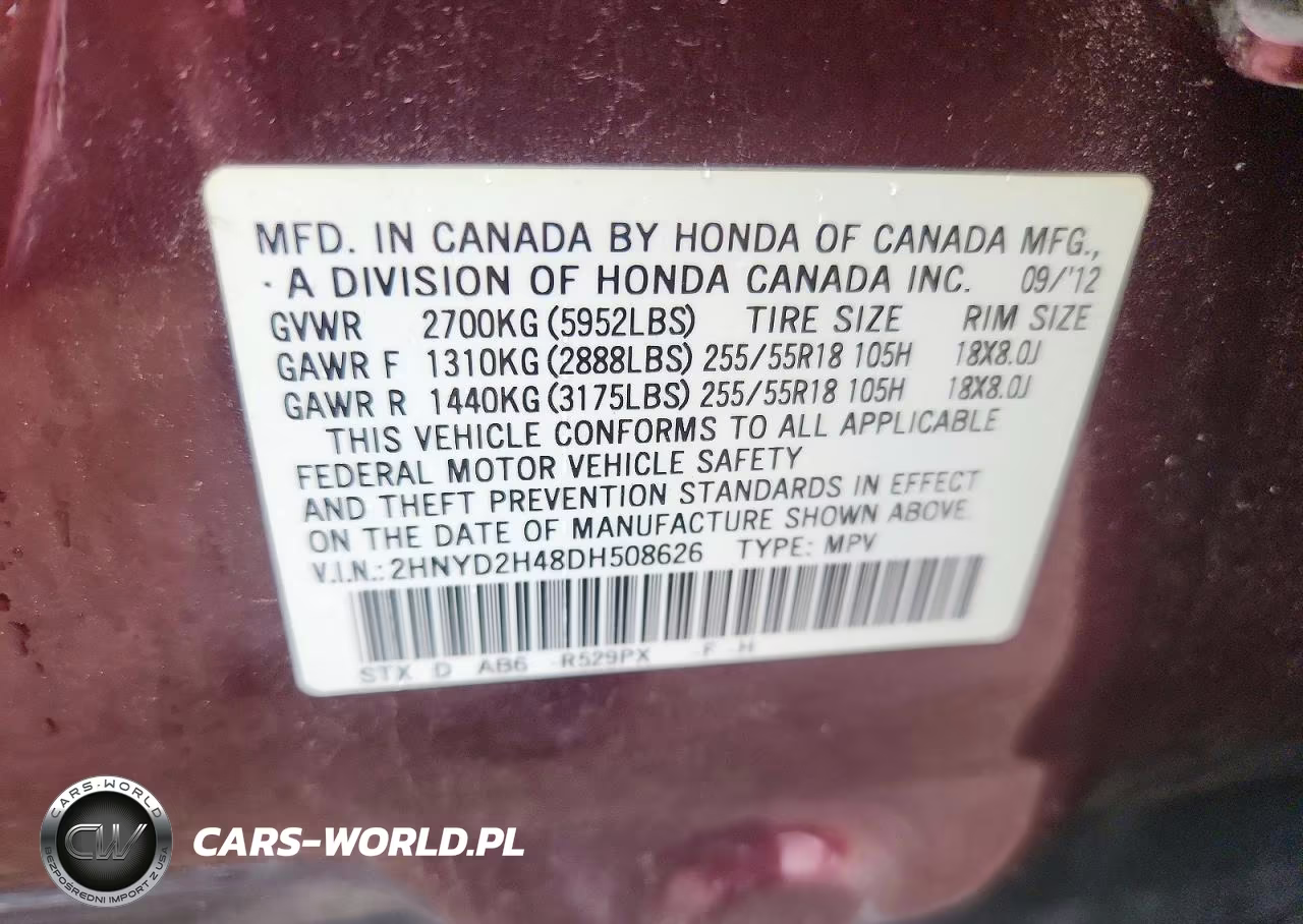 2013 Acura Mdx Technology VIN:2HNYD2H48DH508626 - 13