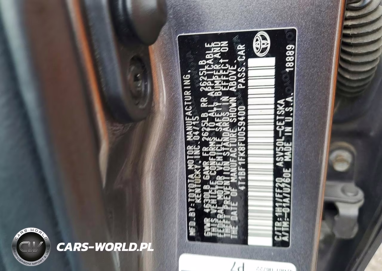 2015 Toyota Camry Se VIN:4T1BF1FK8FU059400 - 12