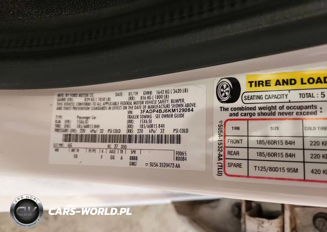 2019 Ford Fiesta Se VIN:3FADP4BJ6KM129084 - 12