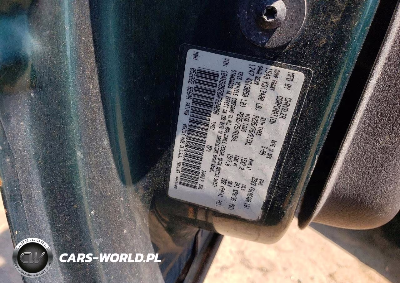 1998 Dodge Durango VIN:1B4HS28Z8WF224096 - 13