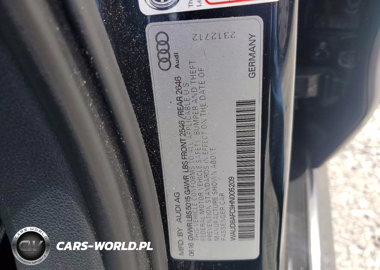 2017 Audi A6 Premium Plus VIN:WAUD8AFC9HN005209 - 12