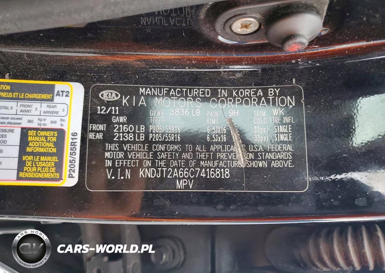 2012 Kia Soul + VIN:KNDJT2A66C7416818 - 12