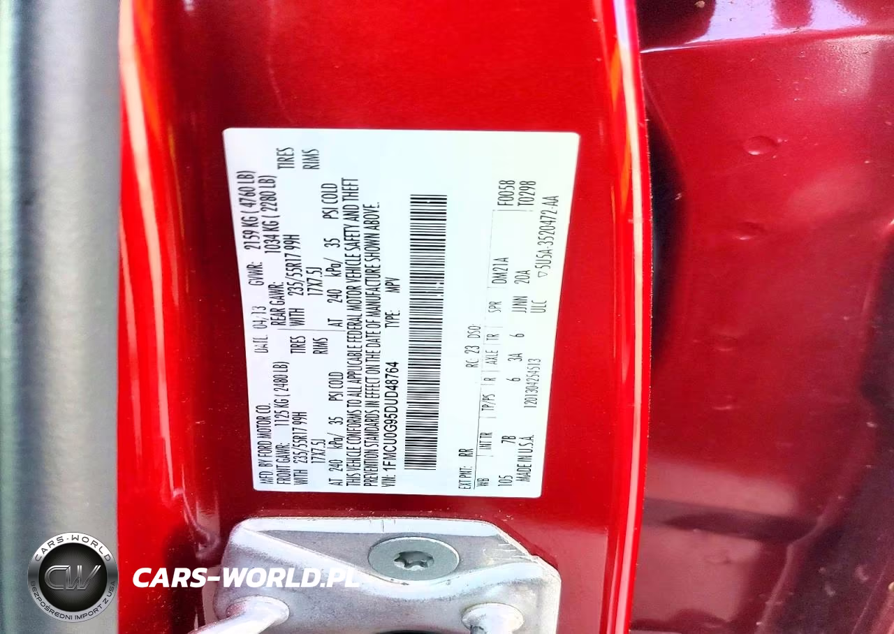 2013 Ford Escape Se VIN:1FMCU0G95DUD48764 - 13