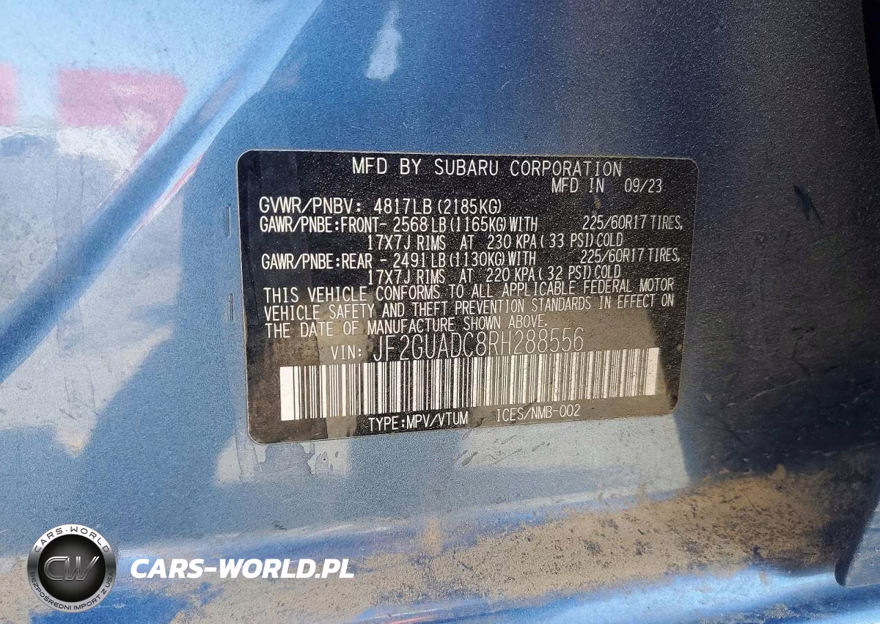 2024 Subaru Crosstrek Premium VIN:JF2GUADC8RH288556 - 13