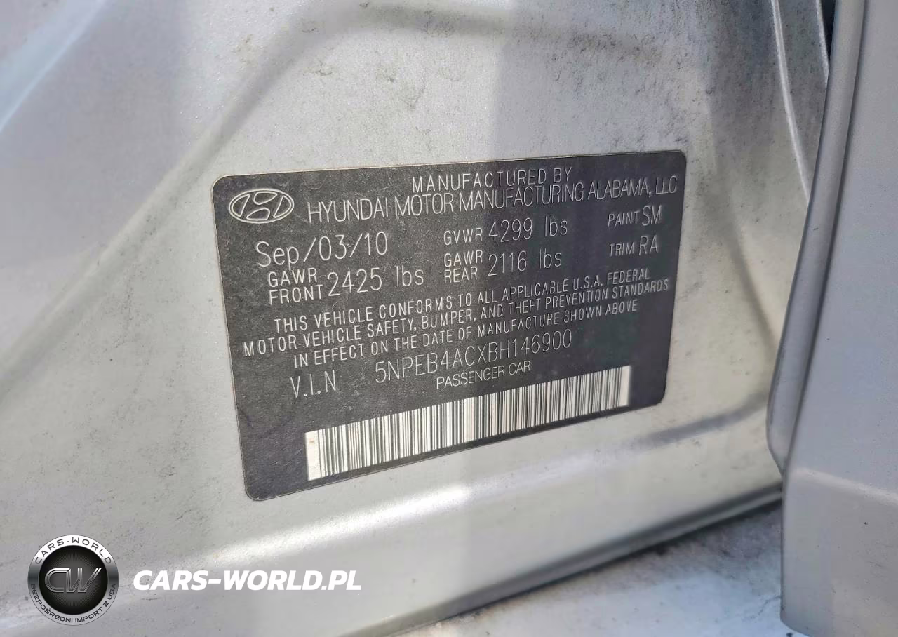 2011 Hyundai Sonata Gls VIN:5NPEB4ACXBH146900 - 12