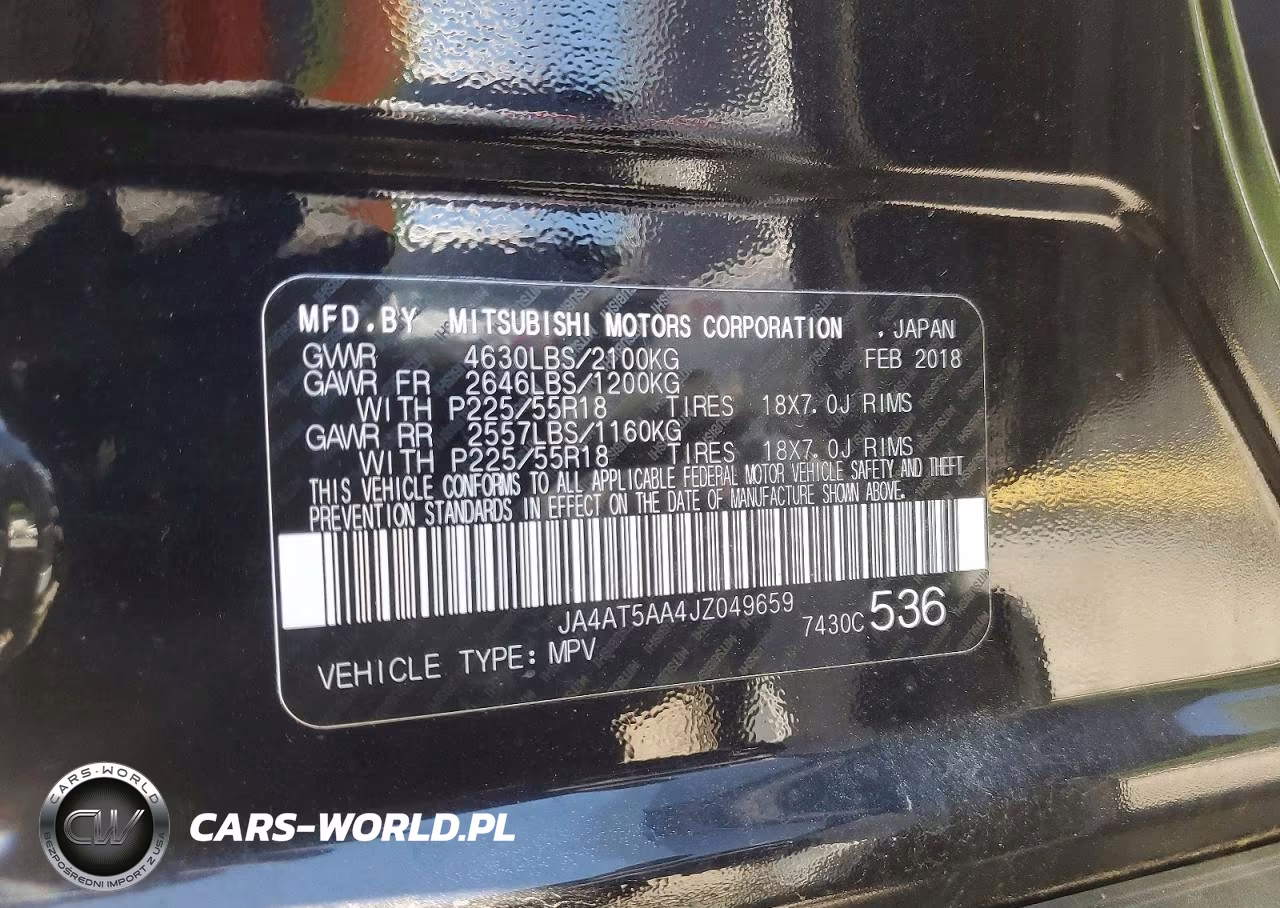 2018 Mitsubishi Eclipse Cross Se VIN:JA4AT5AA4JZ049659 - 13