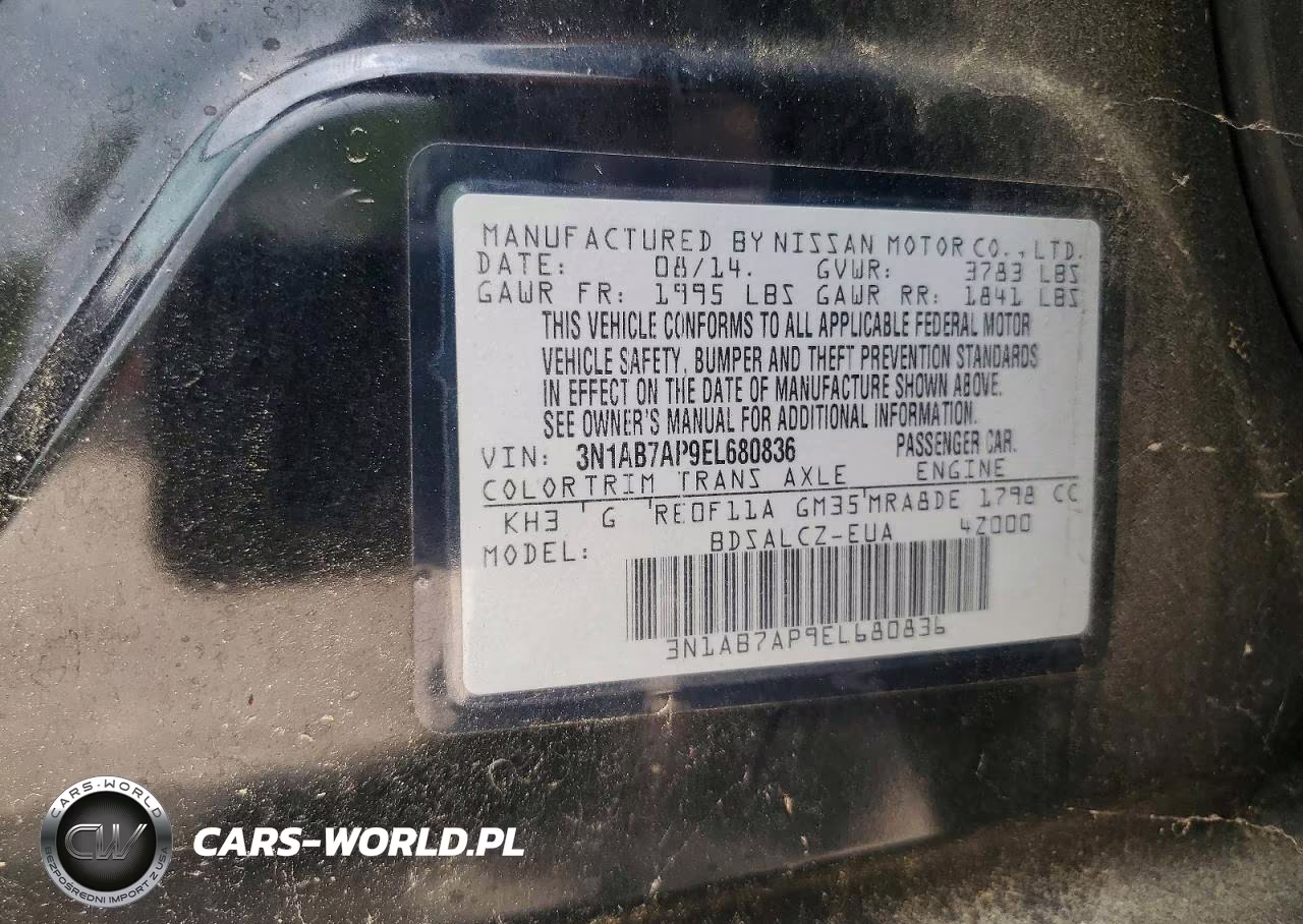 2014 Nissan Sentra S VIN:3N1AB7AP9EL680836 - 12