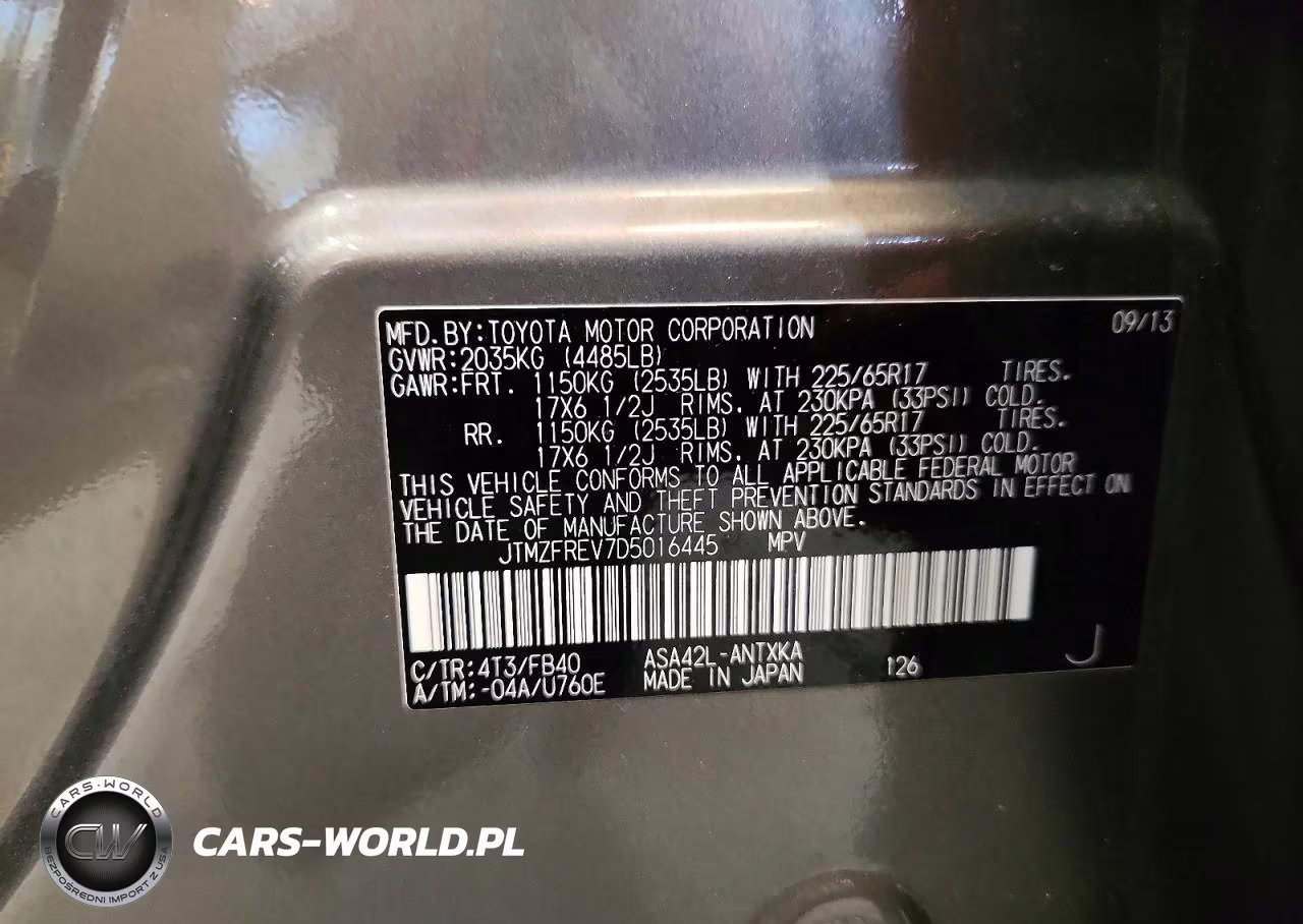 2013 Toyota Rav4 Le VIN:JTMZFREV7D5016445 - 13