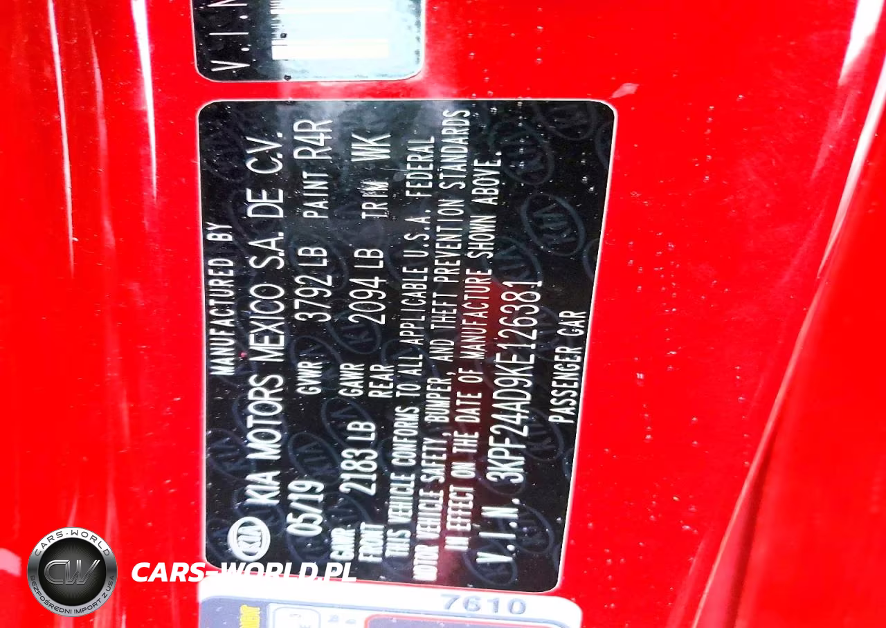 2019 Kia Forte Lxs VIN:3KPF24AD9KE126381 - 12