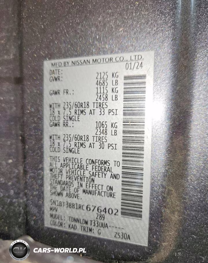 2024 Nissan Rogue Sv VIN:5N1BT3BB1RC676402 - 13