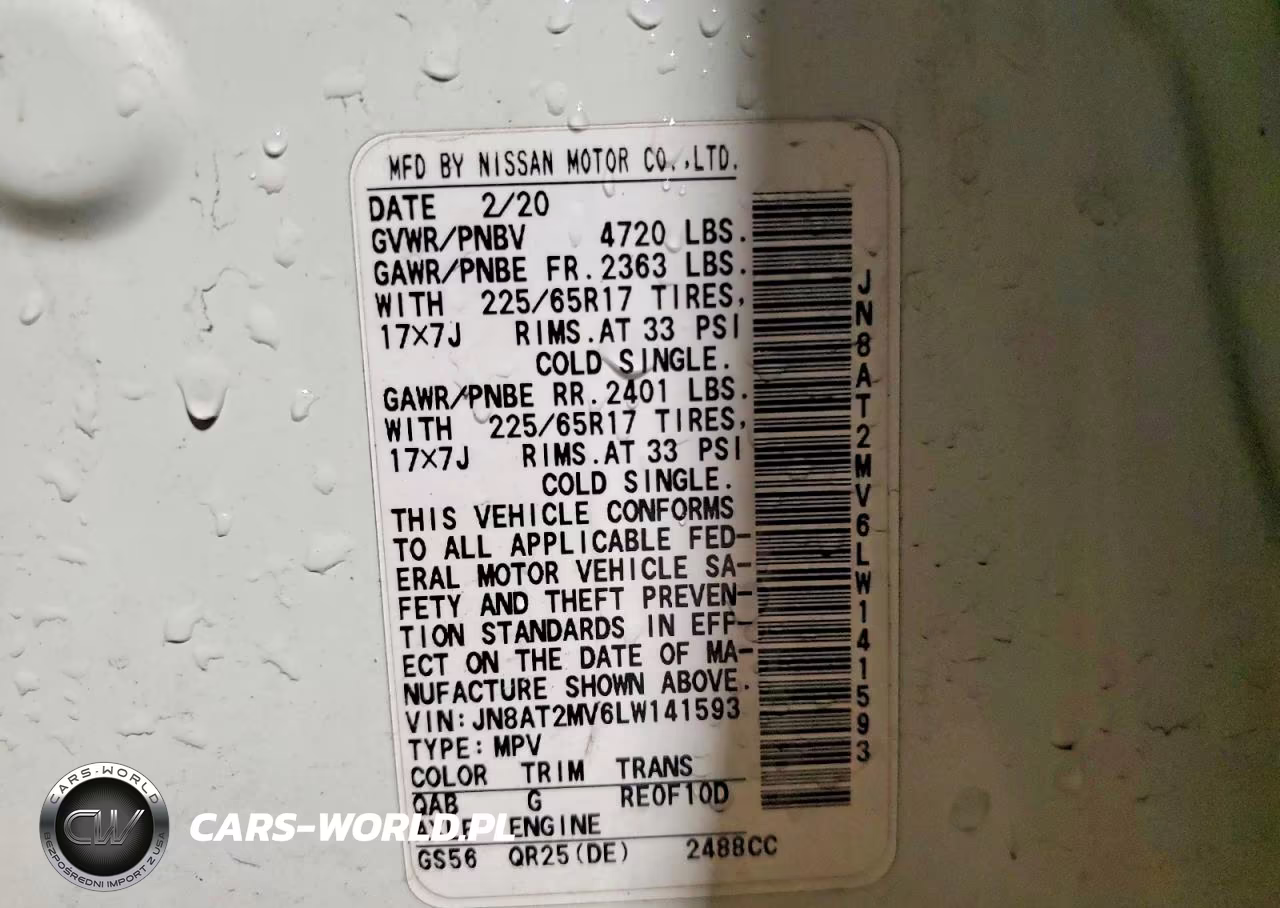 2020 Nissan Rogue Sv VIN:JN8AT2MV6LW141593 - 13