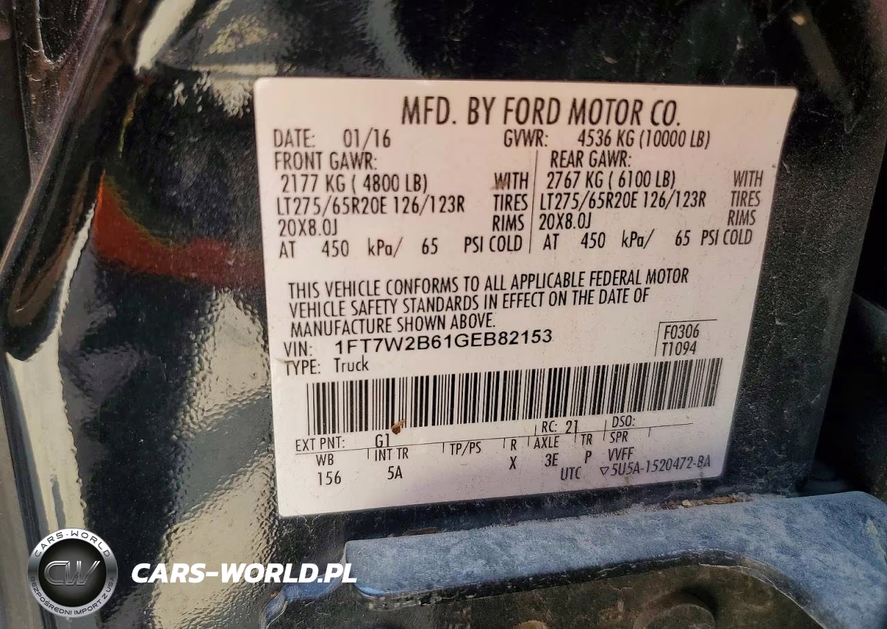 2016 Ford F250 Super Duty VIN:1FT7W2B61GEB82153 - 13