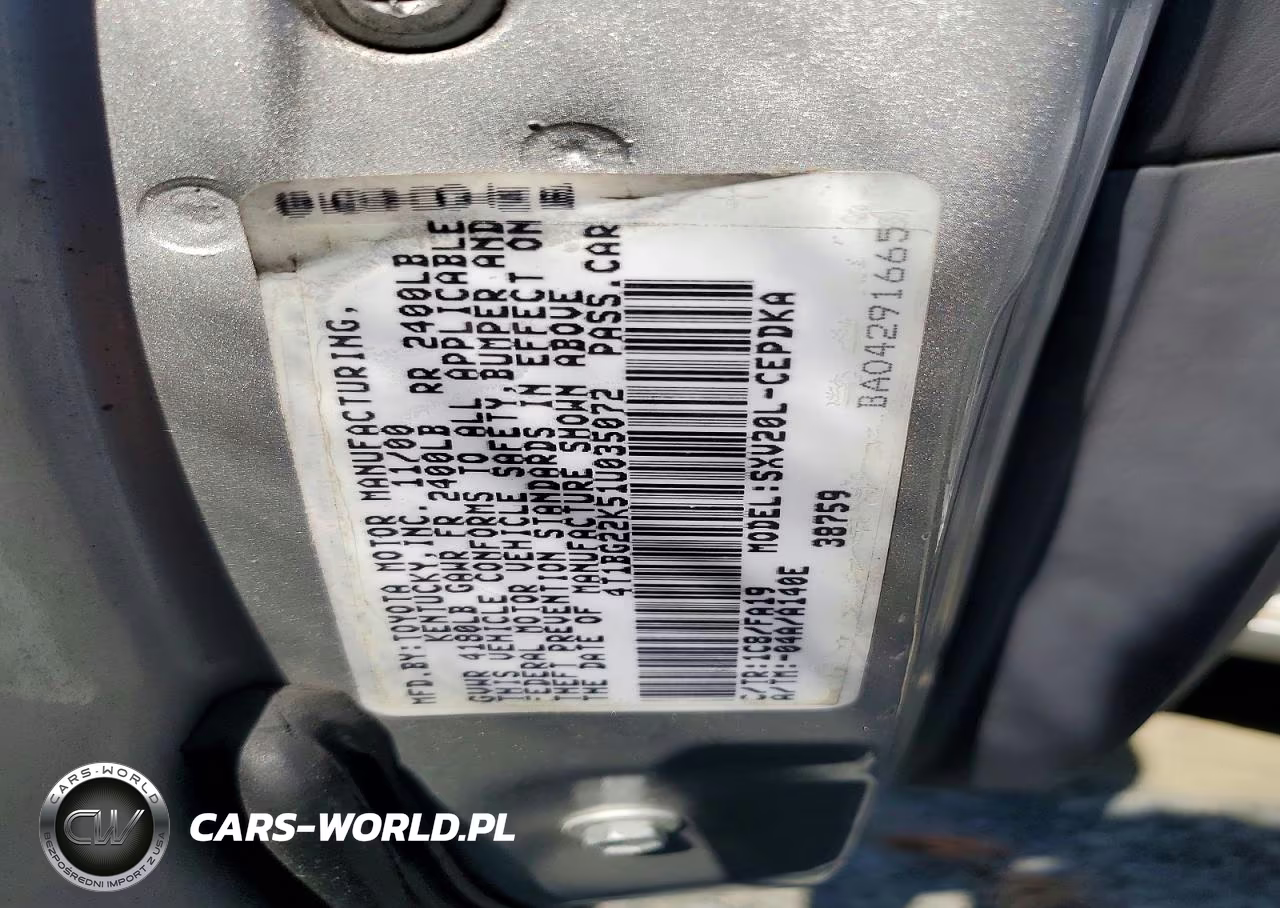 2001 Toyota Camry Ce VIN:4T1BG22K51U035072 - 13