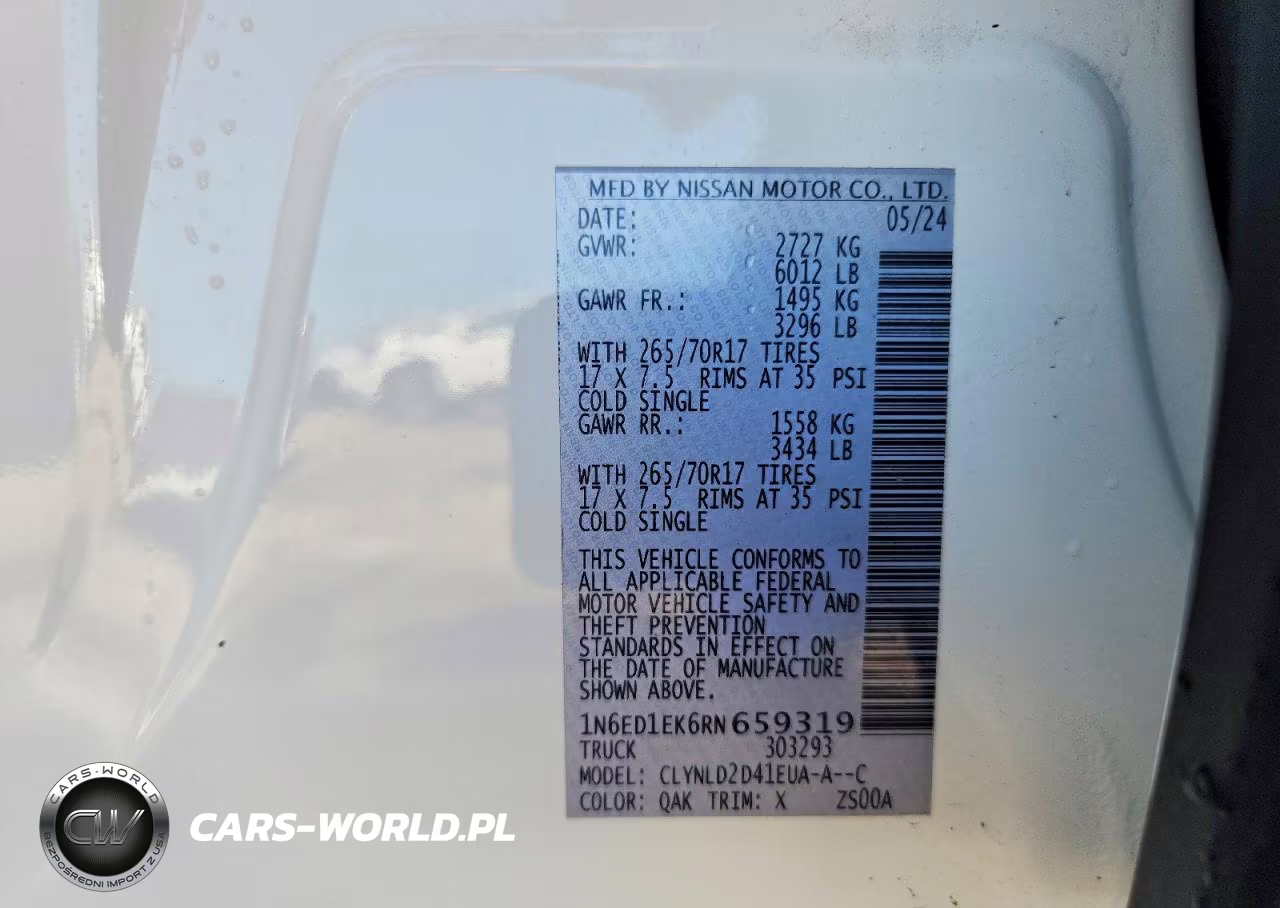 2024 Nissan Frontier Pro-4X VIN:1N6ED1EK6RN659319 - 12