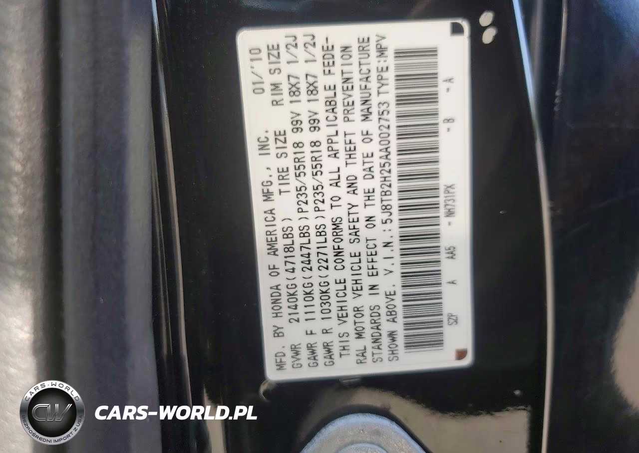 2010 Acura Rdx VIN:5J8TB2H25AA002753 - 13