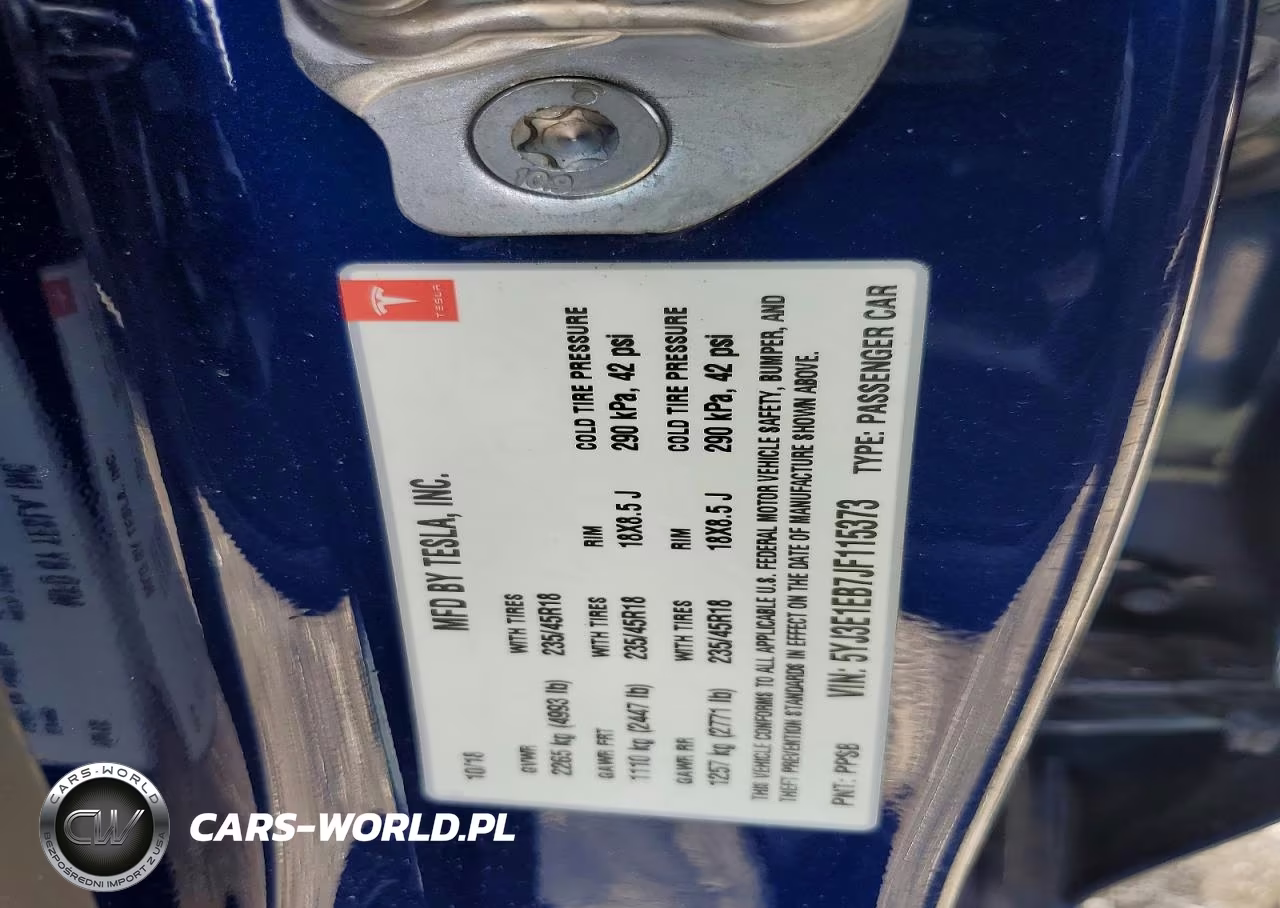 2018 Tesla Model 3 VIN:5YJ3E1EB7JF115373 - 12