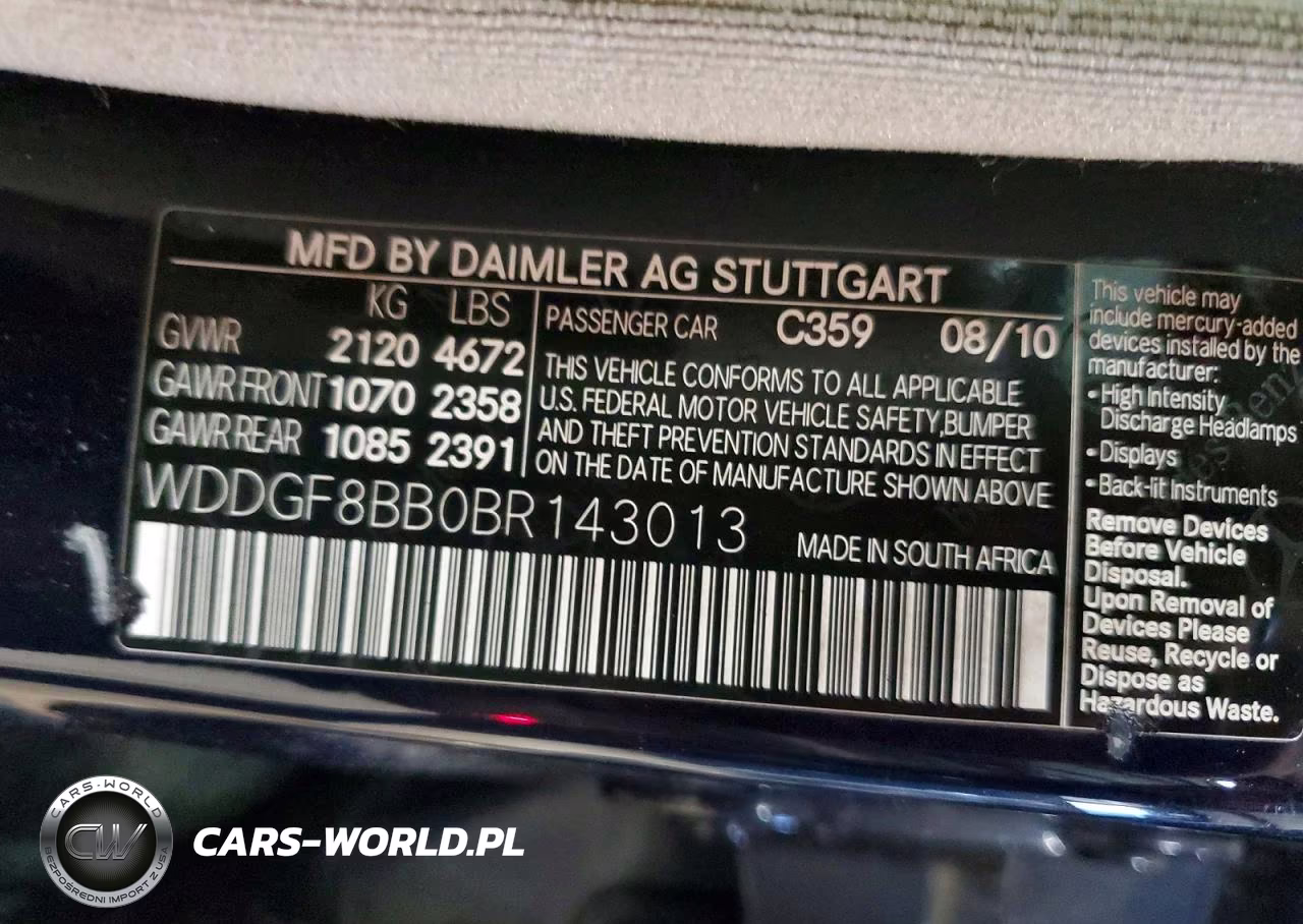 2011 Mercedes-Benz C 300 4Matic VIN:WDDGF8BB0BR143013 - 12