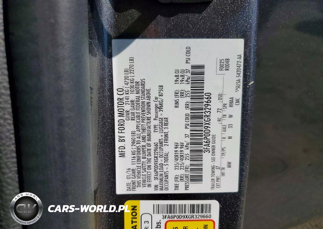 2016 Ford Fusion Titanium VIN:3FA6P0D9XGR329660 - 12