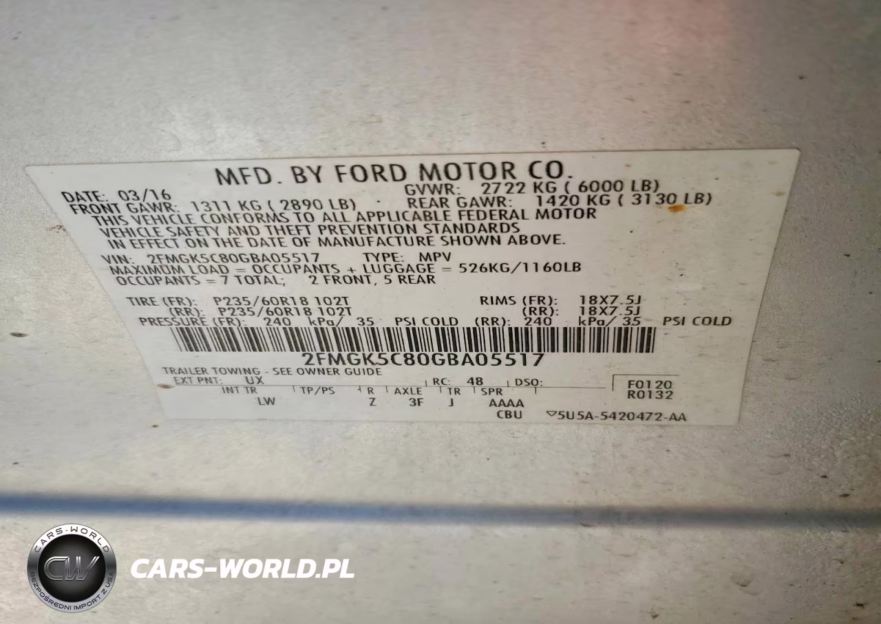 2016 Ford Flex Sel VIN:2FMGK5C80GBA05517 - 13