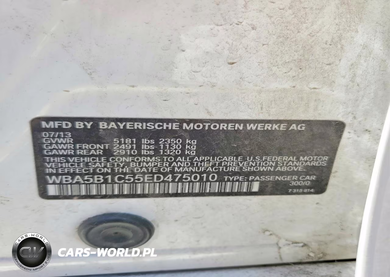 2014 BMW 535 I VIN:WBA5B1C55ED475010 - 12