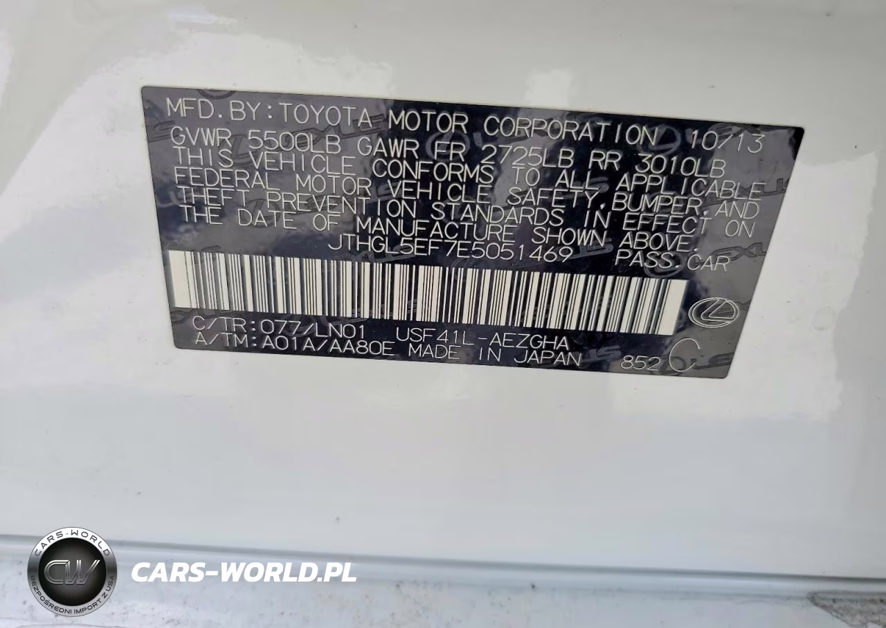 2014 Lexus Ls 460L VIN:JTHGL5EF7E5051469 - 12