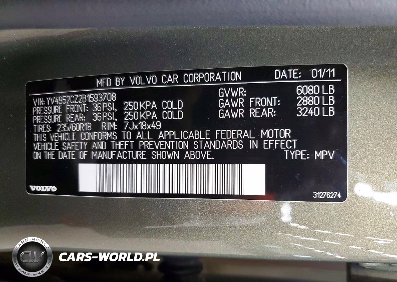 2011 Volvo Xc90 3.2 VIN:YV4952CZ2B1593708 - 13