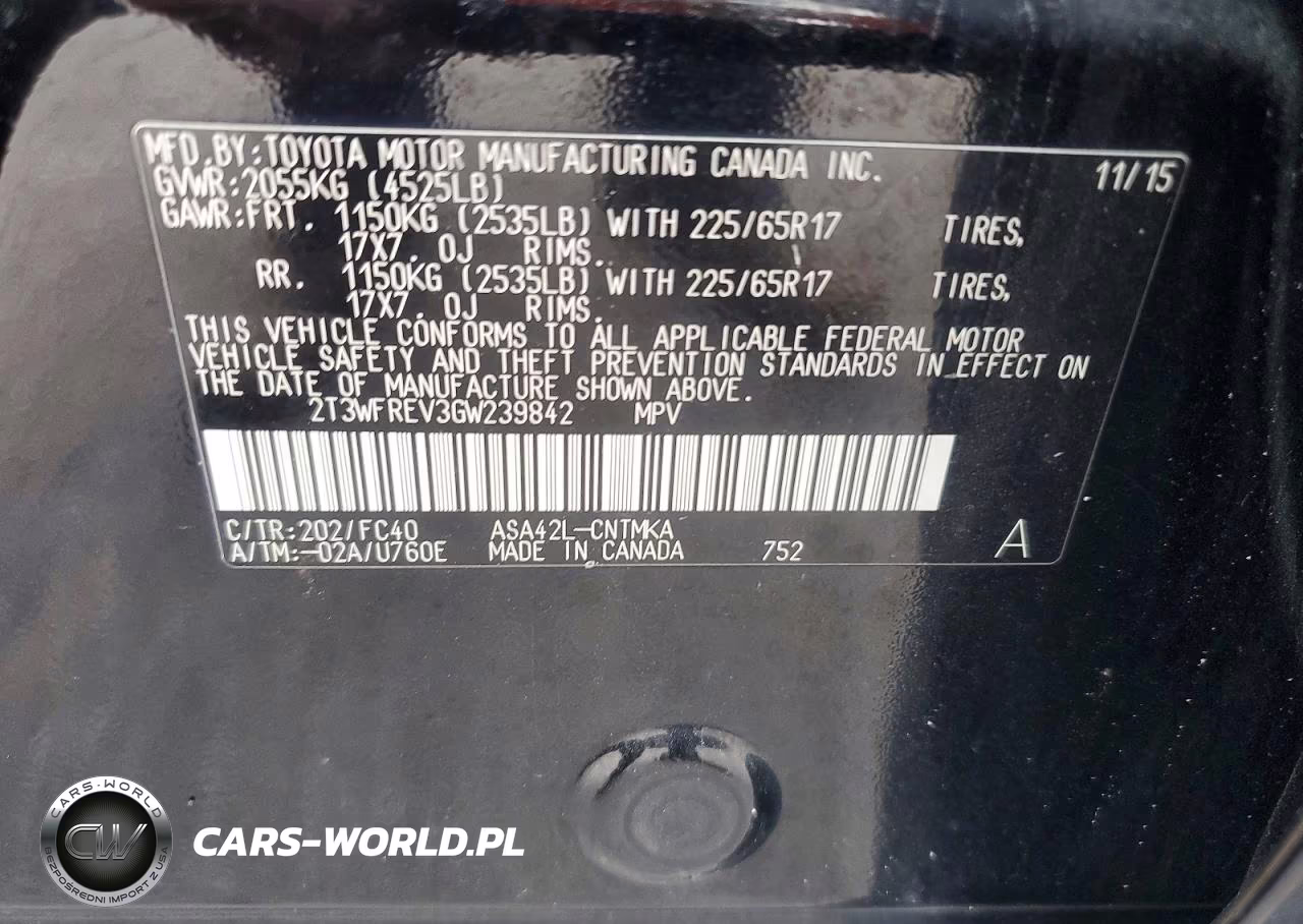 2016 Toyota Rav4 Xle VIN:2T3WFREV3GW239842 - 13