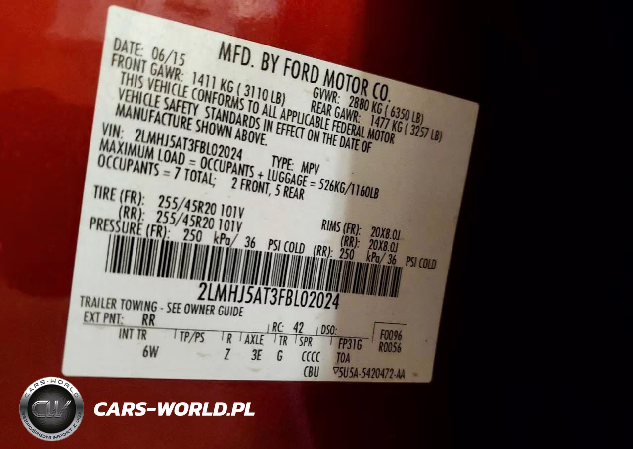 2015 Lincoln Mkt VIN:2LMHJ5AT3FBL02024 - 14