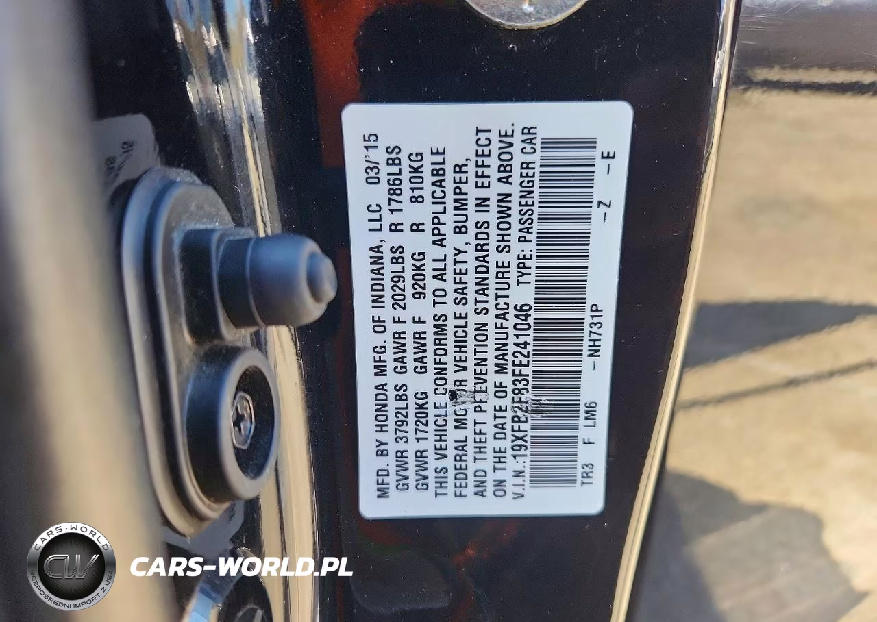 2015 Honda Civic Ex VIN:19XFB2F83FE241046 - 12